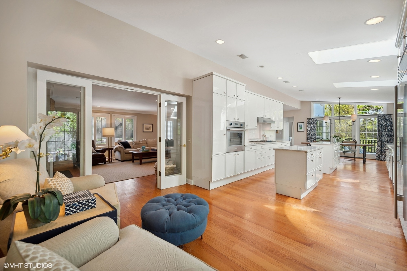 1744 Ridgewood Lane East Glenview, IL 60025 - Photo 15 of 48 a living room with furniture and a wooden floor