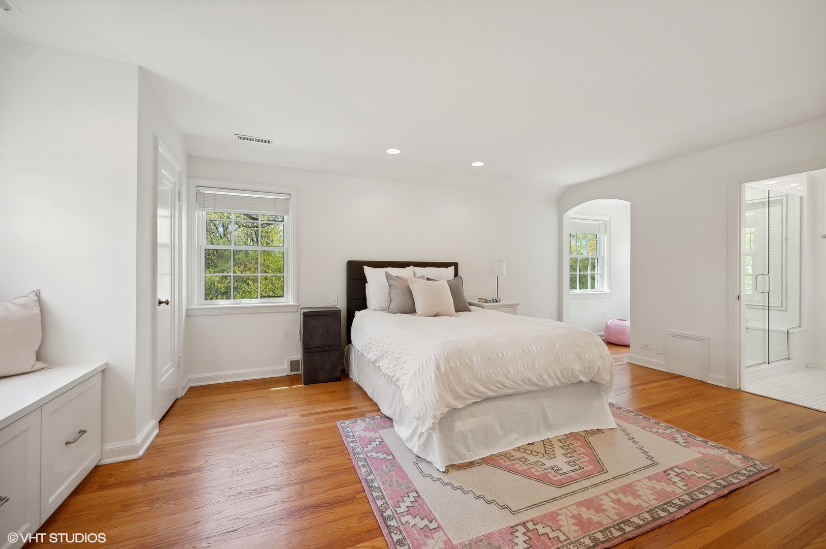 1744 Ridgewood Lane East Glenview, IL 60025 - Photo 31 of 48 a bedroom with a bed and wooden floor