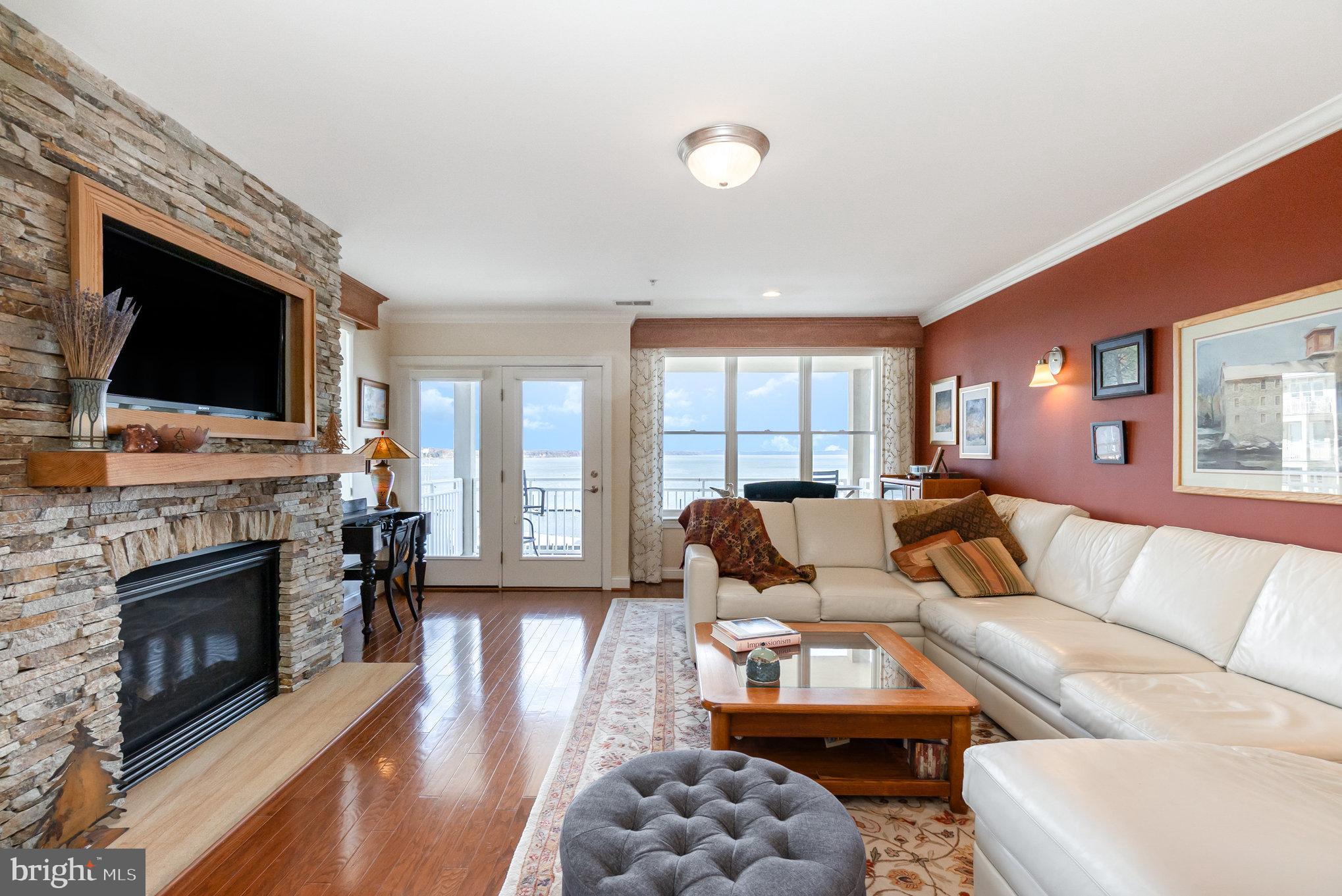 605 Concord Street, Unit 3E Havre de Grace, MD 21078 - Photo 59 of 59 a living room with furniture fireplace and flat screen tv