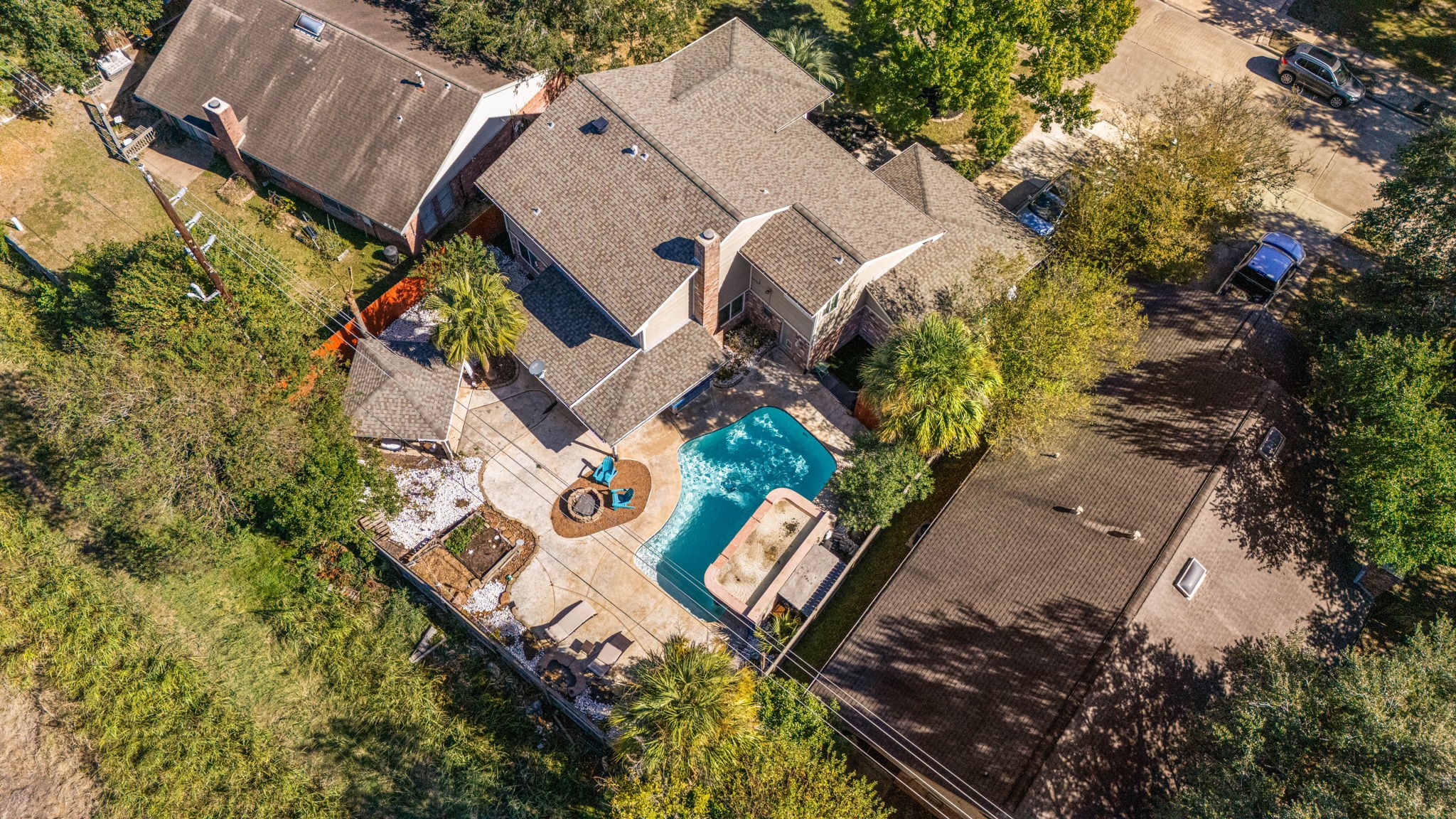 9907 Gold Cup Way Houston, TX 77065 - Photo 33 of 39 an aerial view of a house with a yard