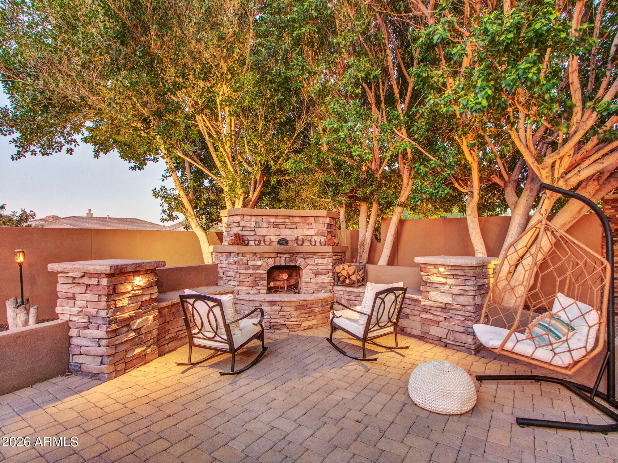 5724 West Rowel Road Phoenix, AZ 85083 - Photo 91 of 101 04-Evening_Fireplace-Patio-(3)