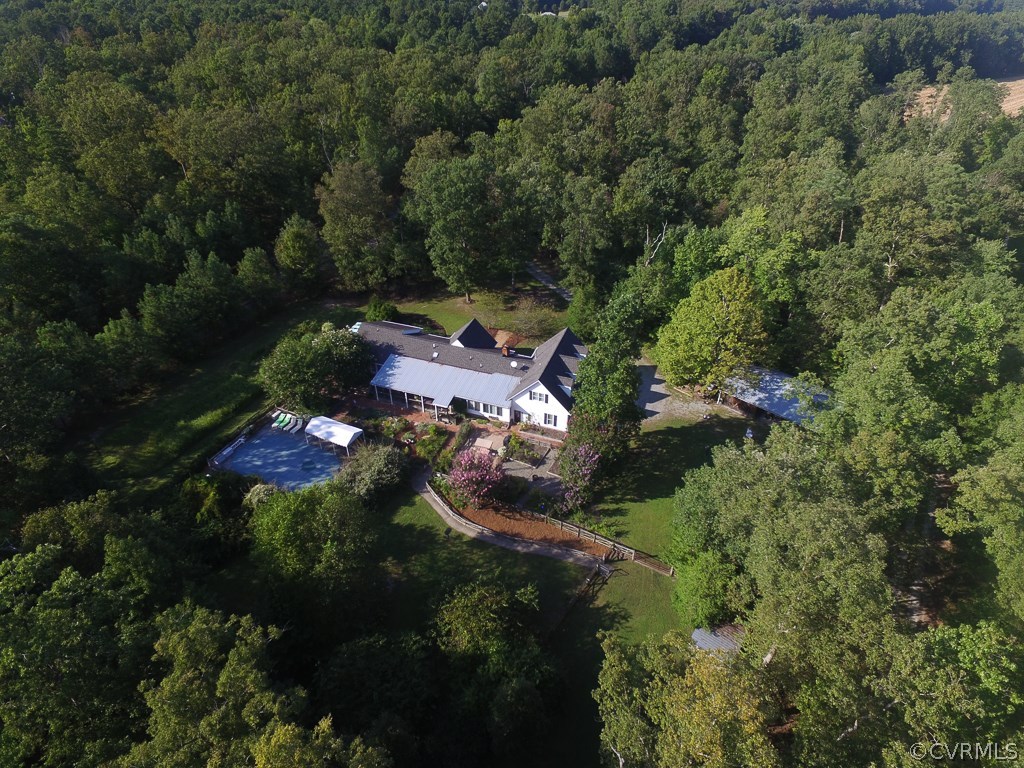 8485 Stumpy Road Hanover, VA 23069 - Photo 33 of 50 an aerial view of residential house with outdoor space and trees all around