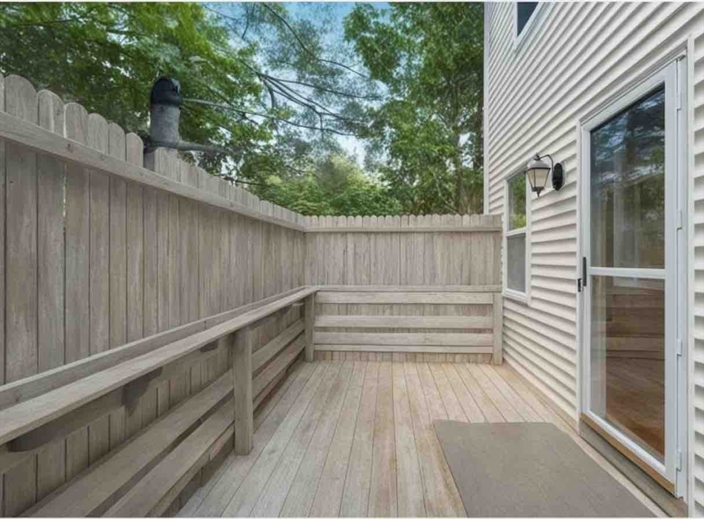 149 Bolivar Street, Unit C6 Canton, MA 02021 - Photo 10 of 41 a view of deck with large trees and wooden fence