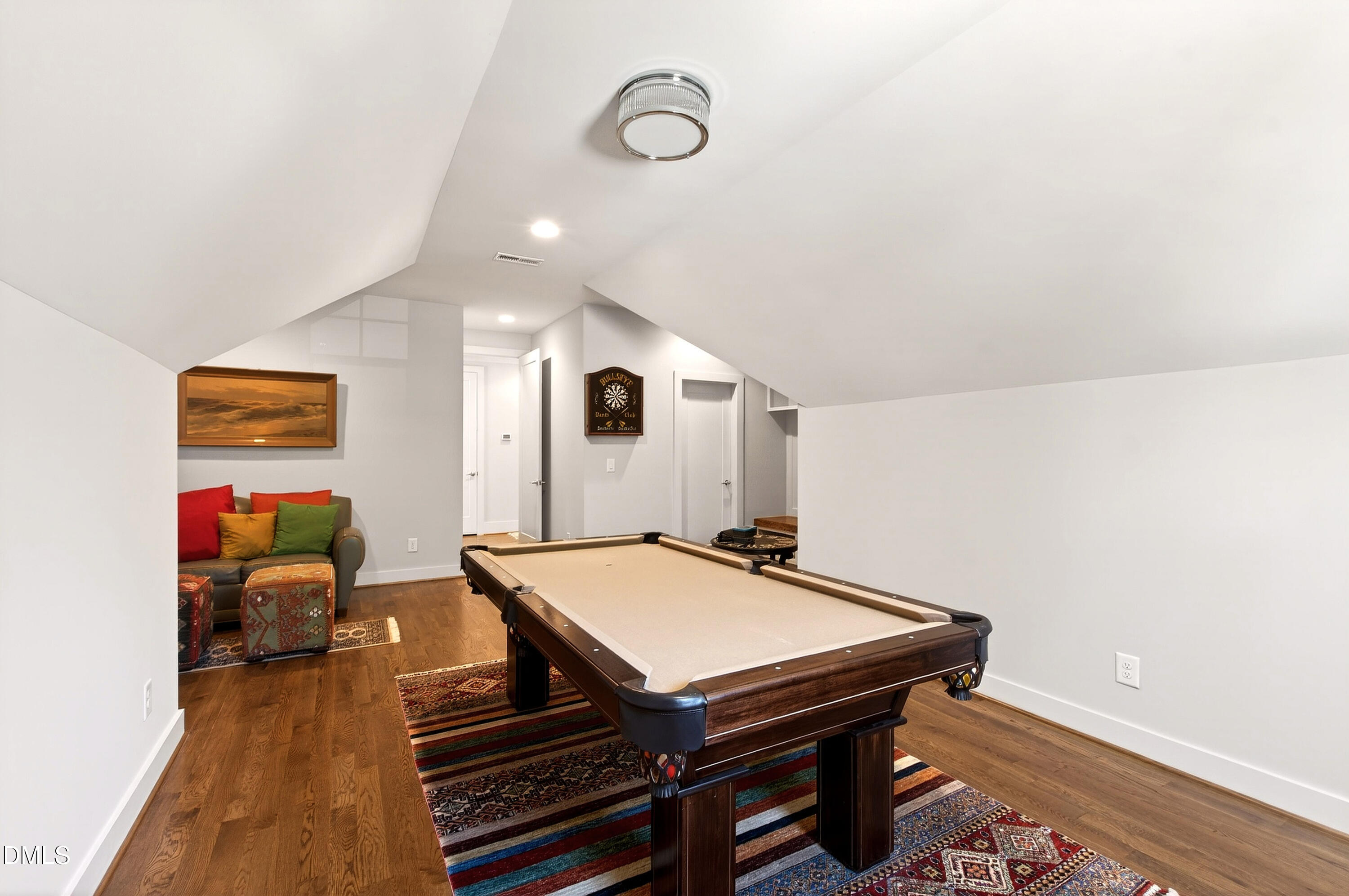 1116 Hymettus Court Raleigh, NC 27607 - Photo 48 of 69 a room with furniture pool table and wooden floor
