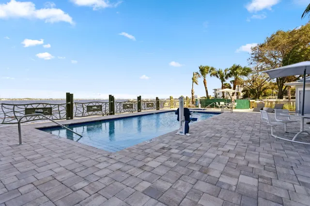 a view of a terrace with seating space