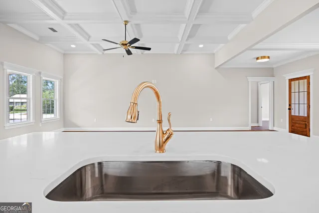 a close view of sink and tap