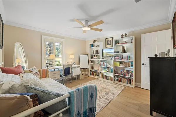 a view of a chairs and tables in the patio