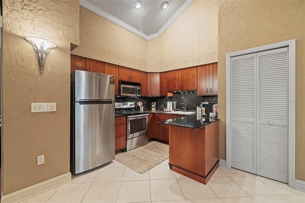 18707 Pepper Pike Lutz, FL 33558 - Photo 56 of 76 a kitchen with stainless steel appliances granite countertop a refrigerator and a sink