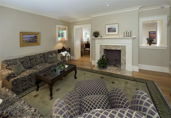 388 Lowell Road Concord, MA 01742 - Photo 4 of 11 a living room with furniture and a fireplace