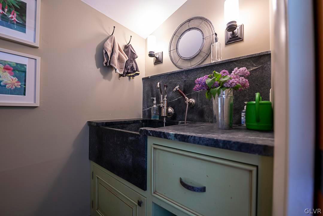 403 Georgetown Road Nazareth, PA 18064 - Photo 37 of 50 a kitchen with a sink and a mirror
