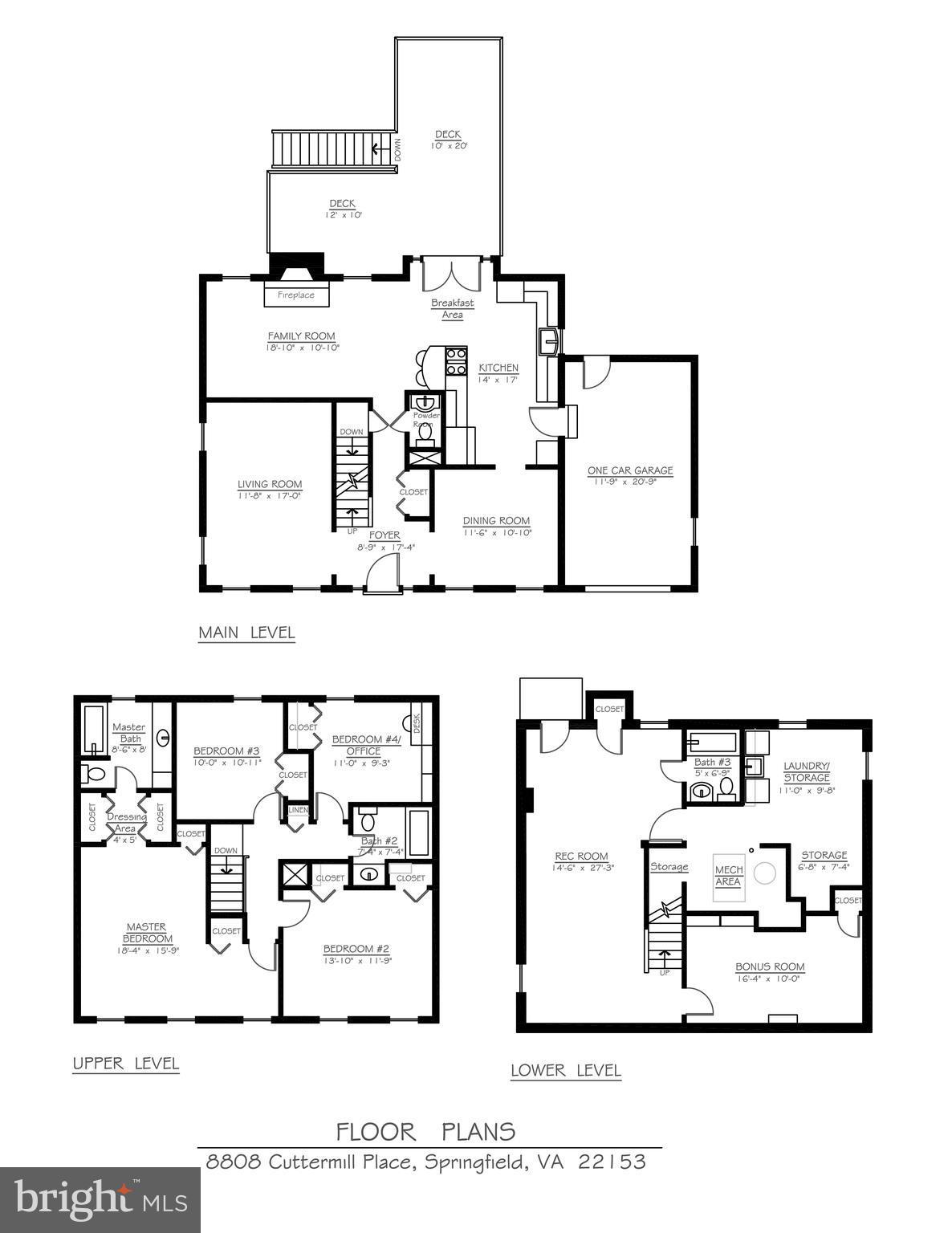8808 Cuttermill Place Springfield, VA 22153 - Photo 29 of 29 Floorplans)
