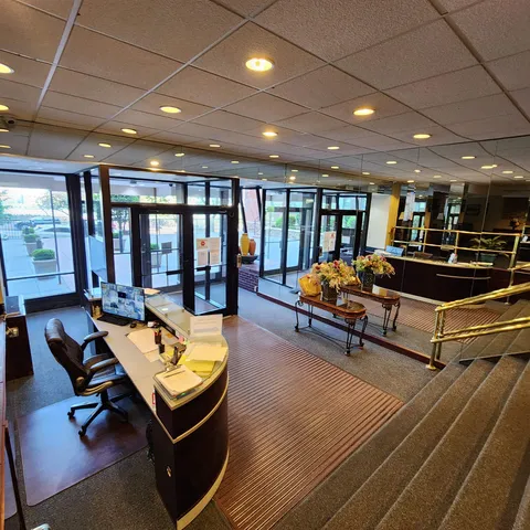 a outdoor space with furniture