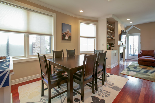 1255 West Addison Street, Unit 3 Chicago, IL 60613 - Photo 6 of 13 a view of a dining room with furniture and window