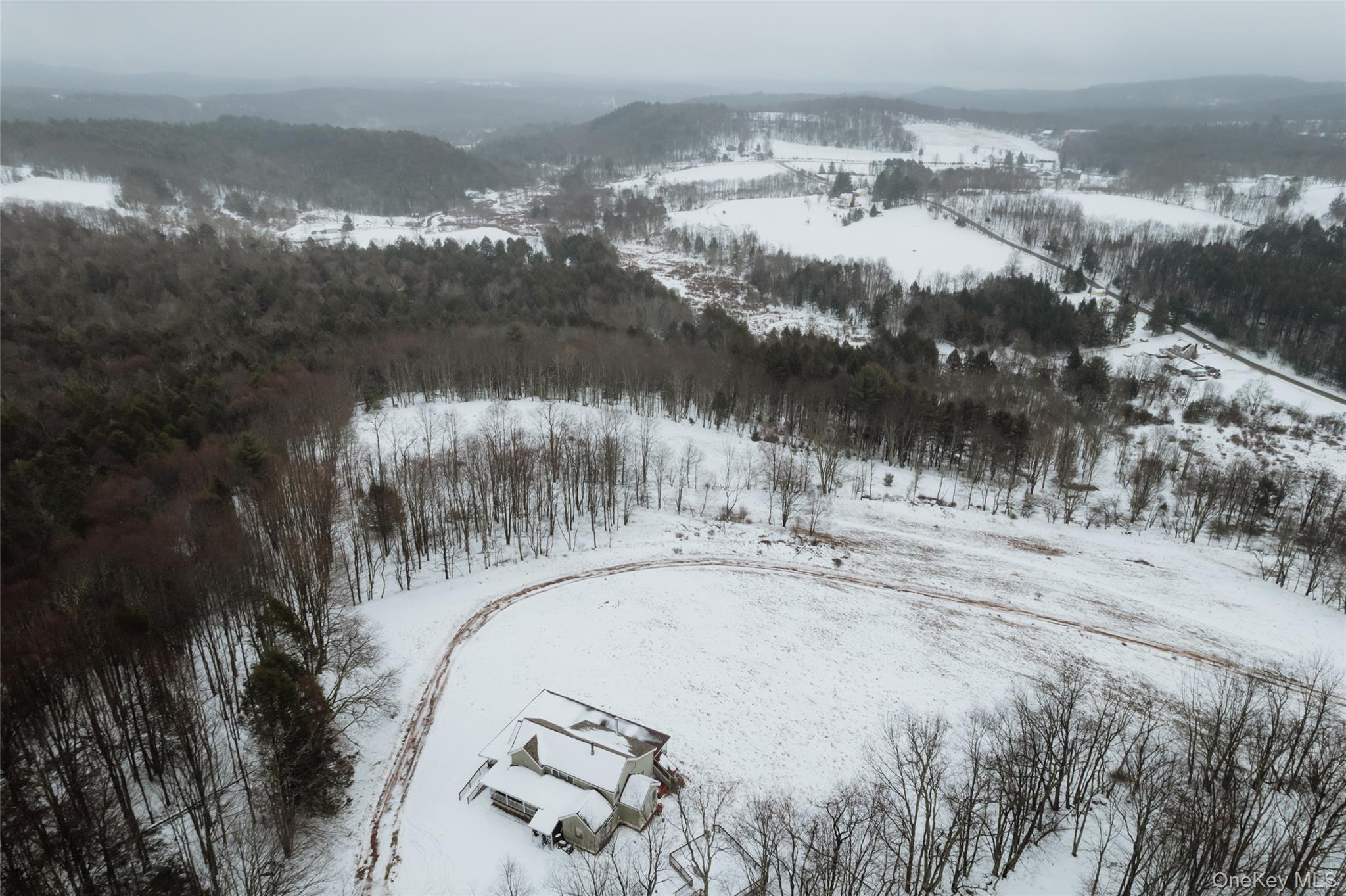 26 Beckys Hill Road Loch Sheldrake, NY 12759 - Photo 11 of 50 Snowy aerial view featuring a mountain view