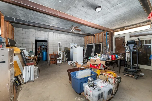a room with gym equipment