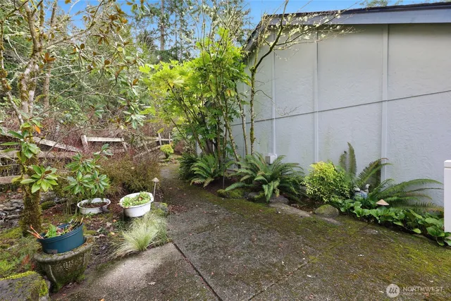 a view of a outdoor space with a patio