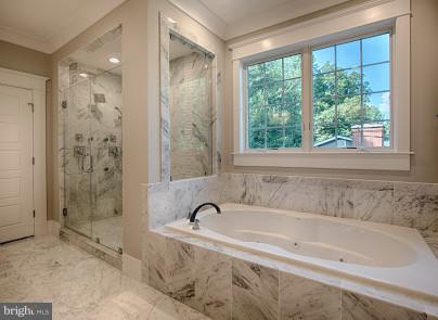 827 Ninovan Road Southeast Vienna, VA 22180 - Photo 18 of 30 Luxury Master bath w/ Jacuzzi & shower