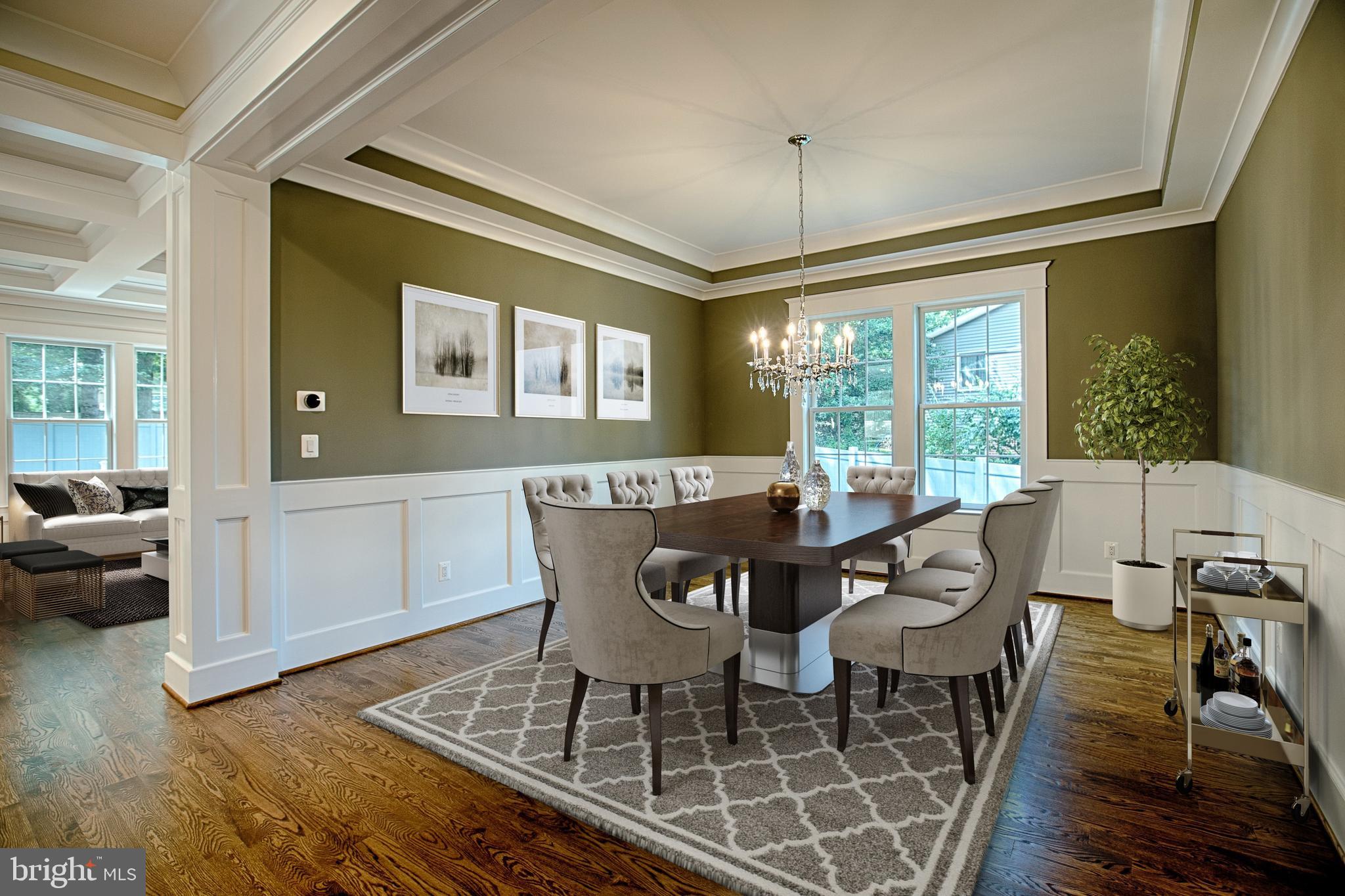 827 Ninovan Road Southeast Vienna, VA 22180 - Photo 6 of 30 Dining Room with raised paneled moldings