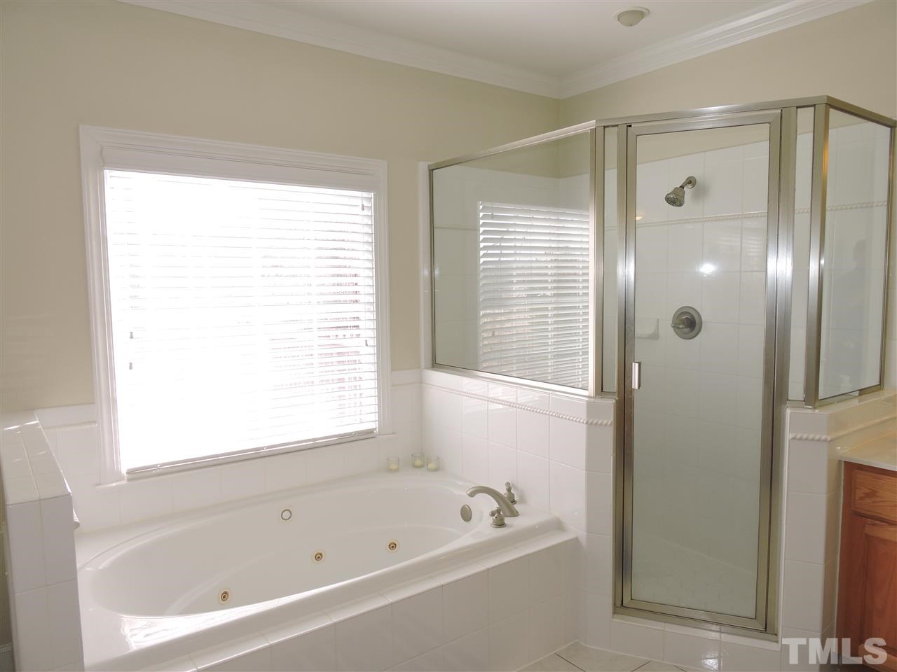 187 North Old Lantern Road Timberlake, NC 27583 - Photo 14 of 25 a bathroom with a bathtub and a shower