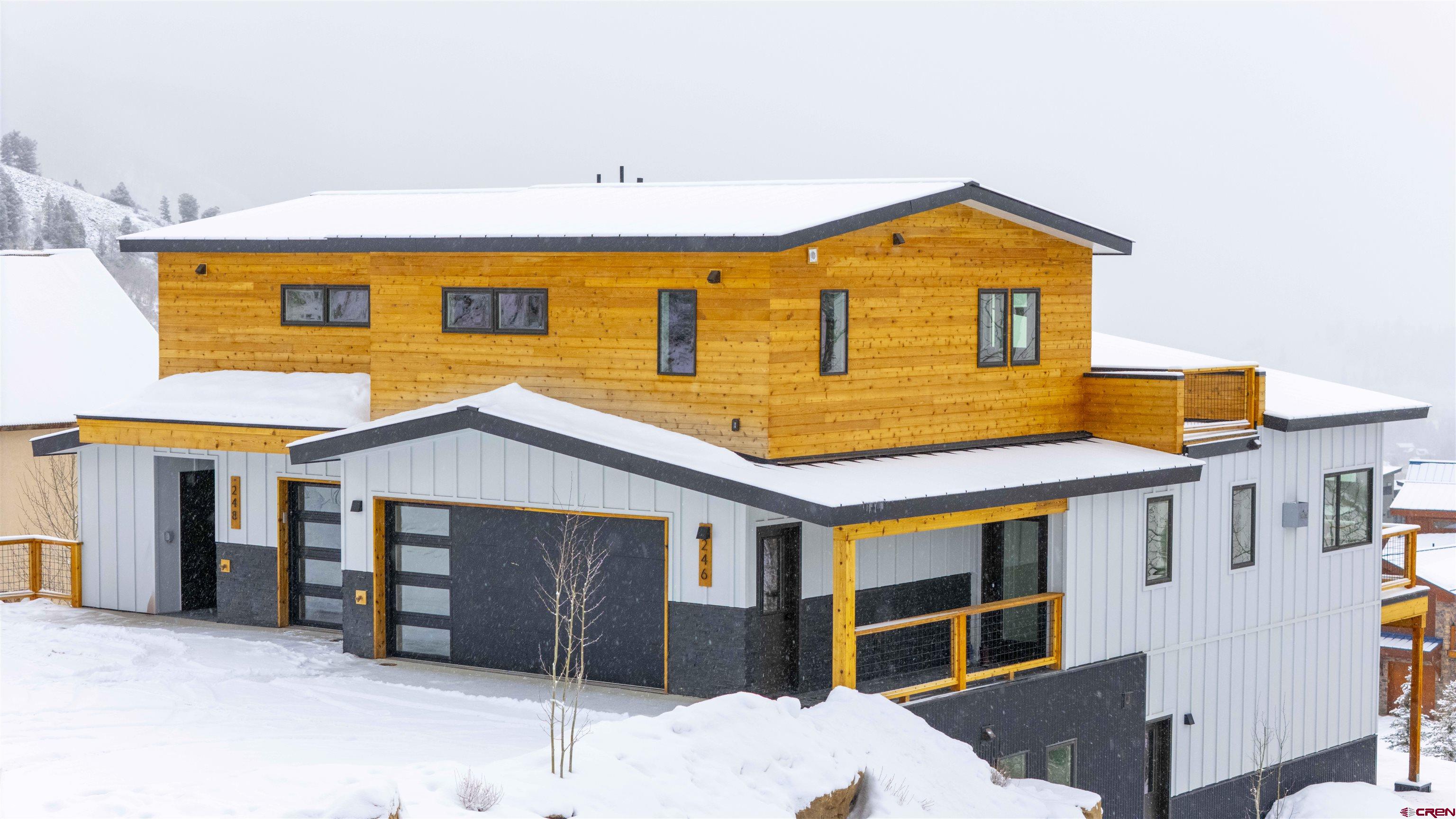 a front view of a house with a balcony
