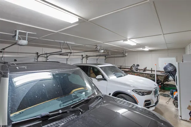 a view of a lake with a city