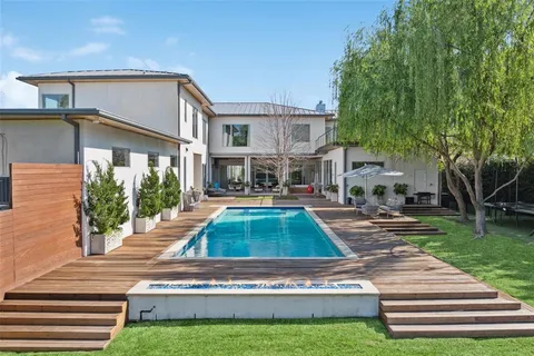 swimming pool view from a balcony