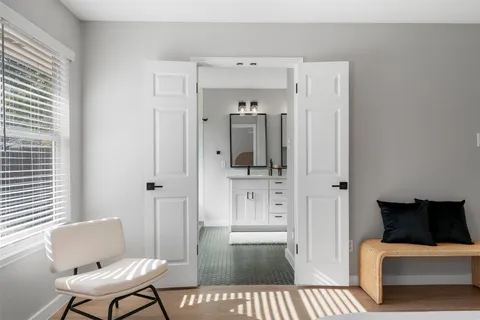 a living room with furniture and a couch