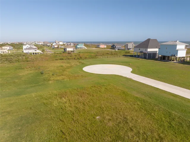 an aerial view of a kitchen