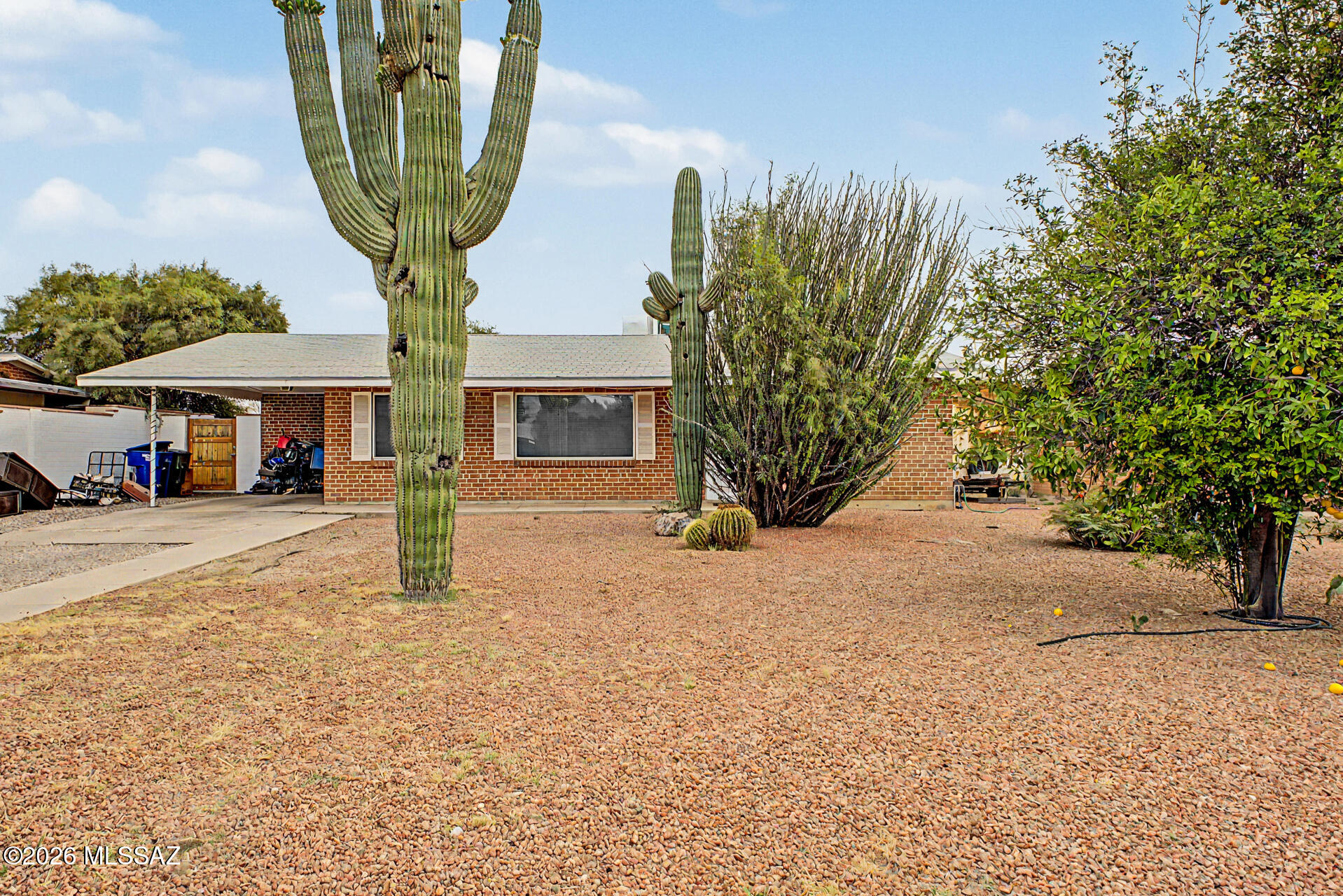 1172 East Allen Road Tucson, AZ 85719 - Photo 2 of 25 a front view of a house with garden