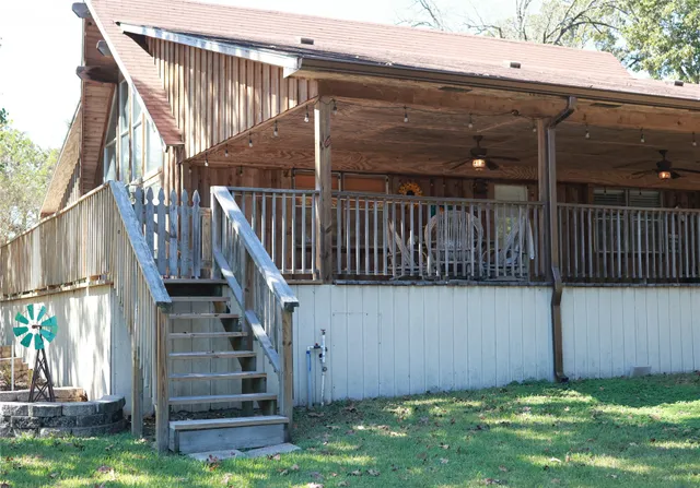 a view of outdoor space and deck