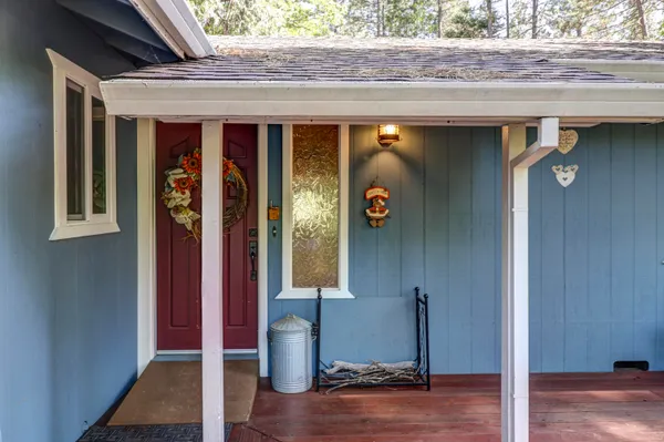 a front view of a house with shower
