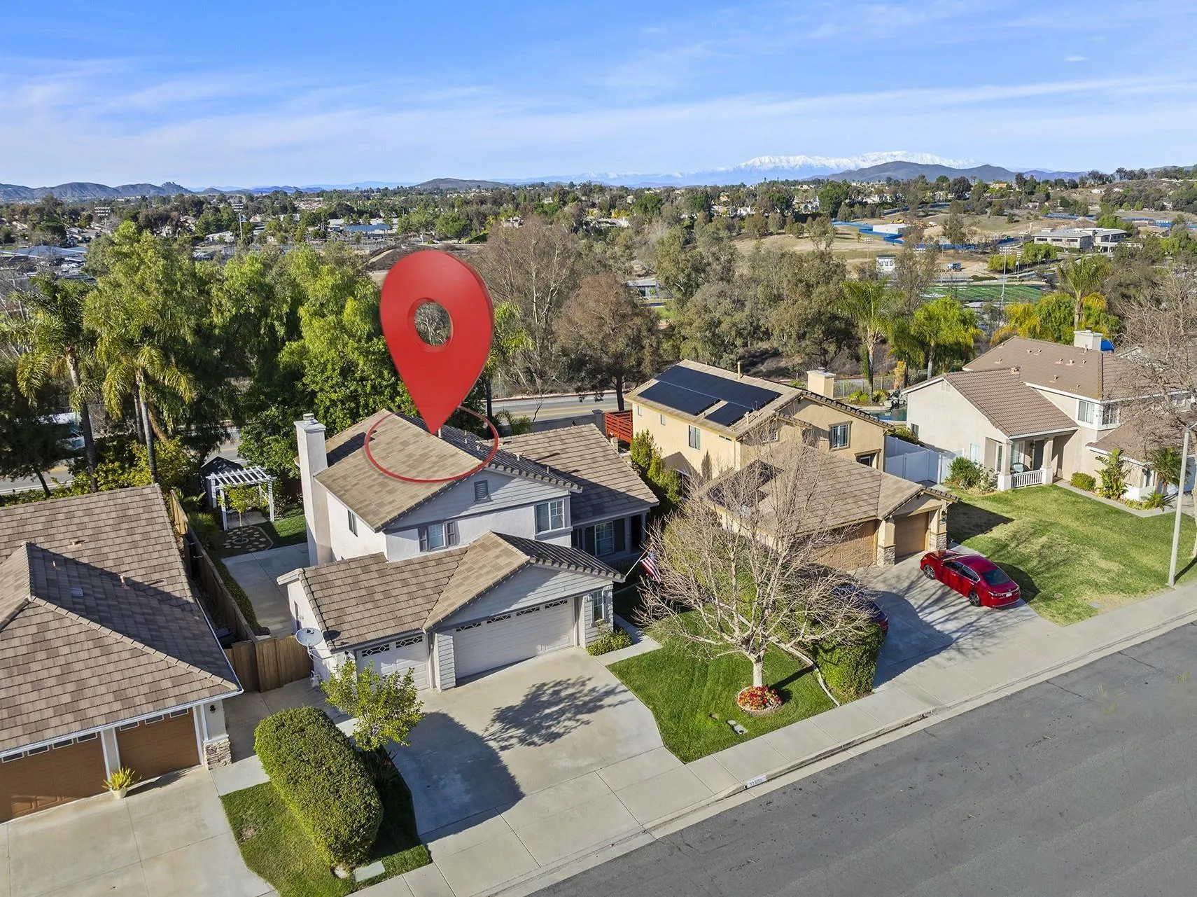 31450 Corte Rimola Temecula, CA 92592 - Photo 25 of 31 an aerial view of a house with garden space and mountains