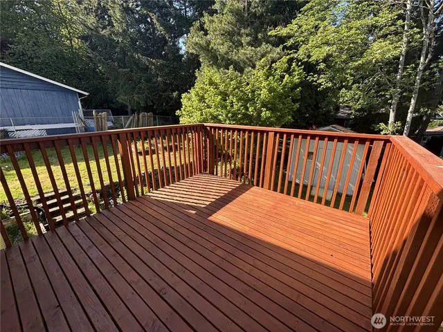 a view of outdoor space with deck