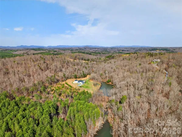 a view of a lake with a mountain in the background