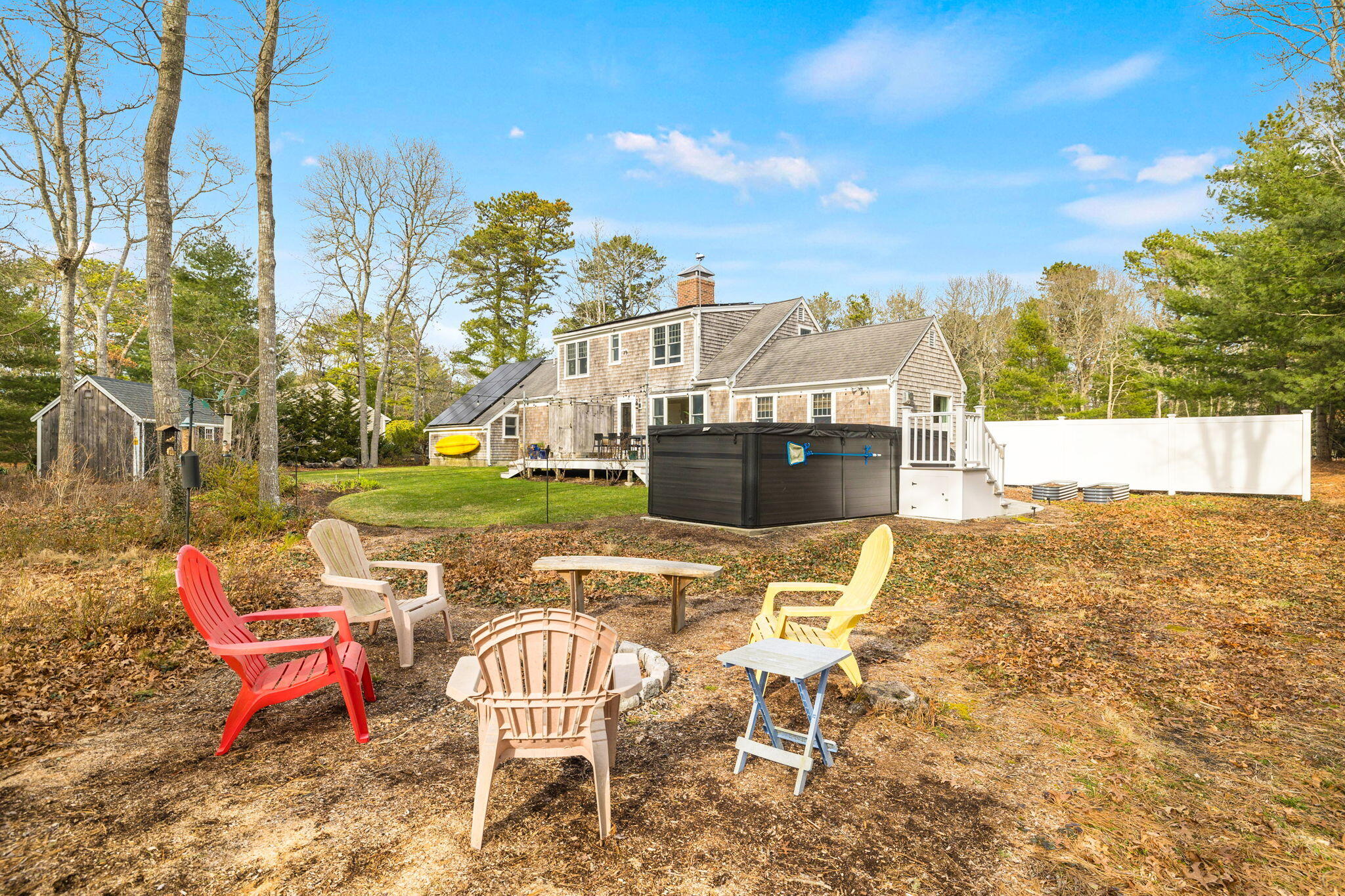 268 Winding Cove Road Marstons Mills, MA 02648 - Photo 31 of 40 a view of swimming pool with outdoor seating