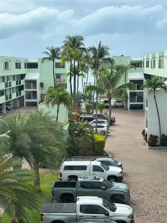 a view of wooden balcony