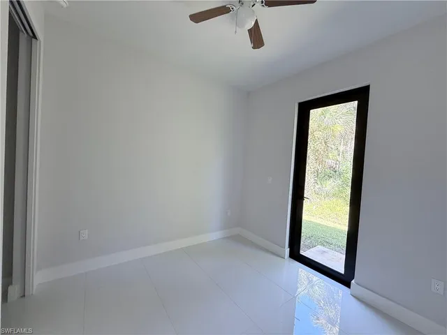 an empty room with a window