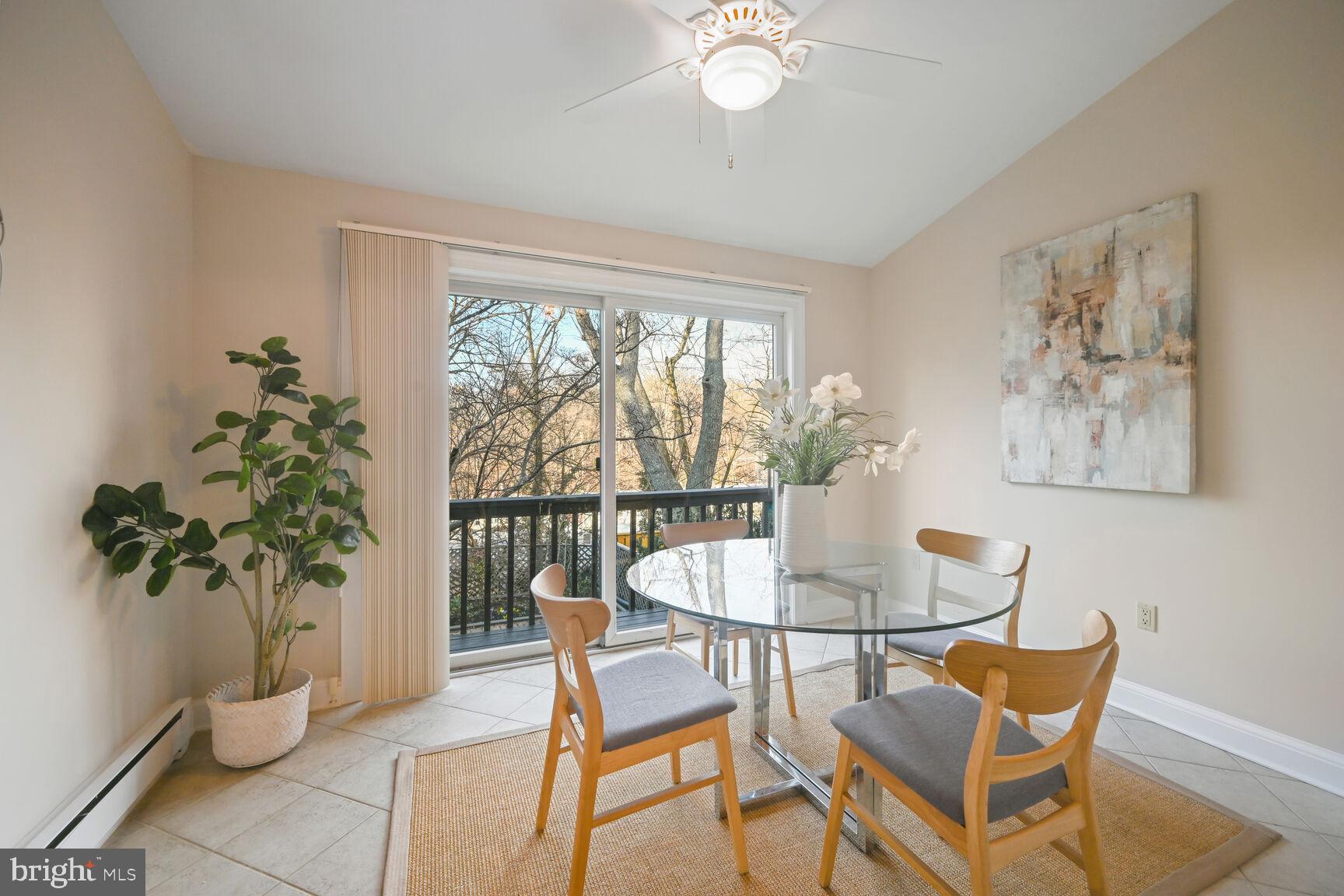 2020 Tunlaw Road Northwest Washington, DC 20007 - Photo 13 of 33 Dining Room with vaulted ceiling