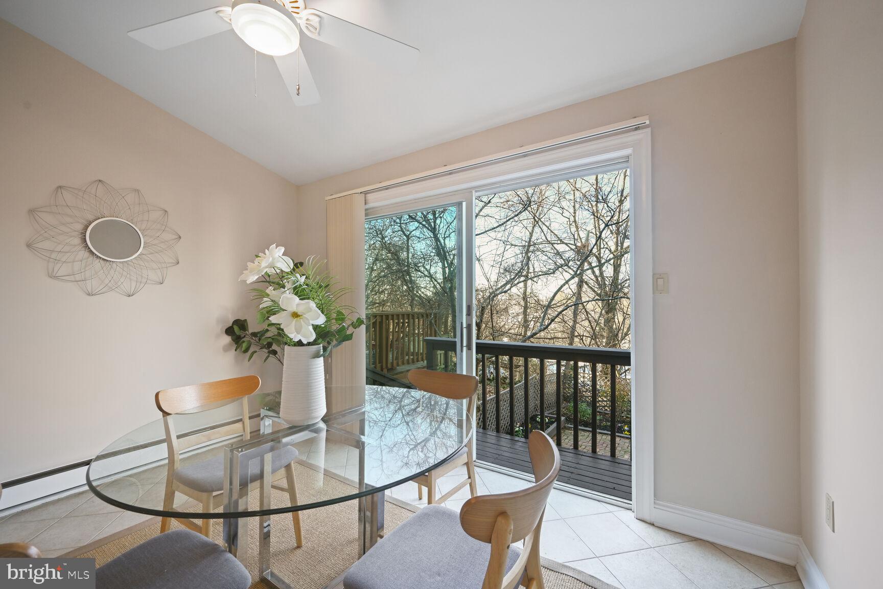 2020 Tunlaw Road Northwest Washington, DC 20007 - Photo 14 of 33 Dining Room with lovely views of trees