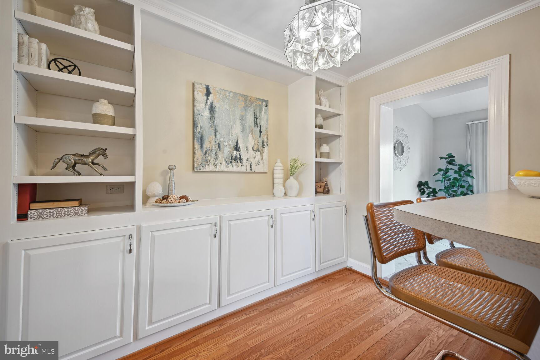 2020 Tunlaw Road Northwest Washington, DC 20007 - Photo 8 of 33 Breakfast Room with built-in Sideboard