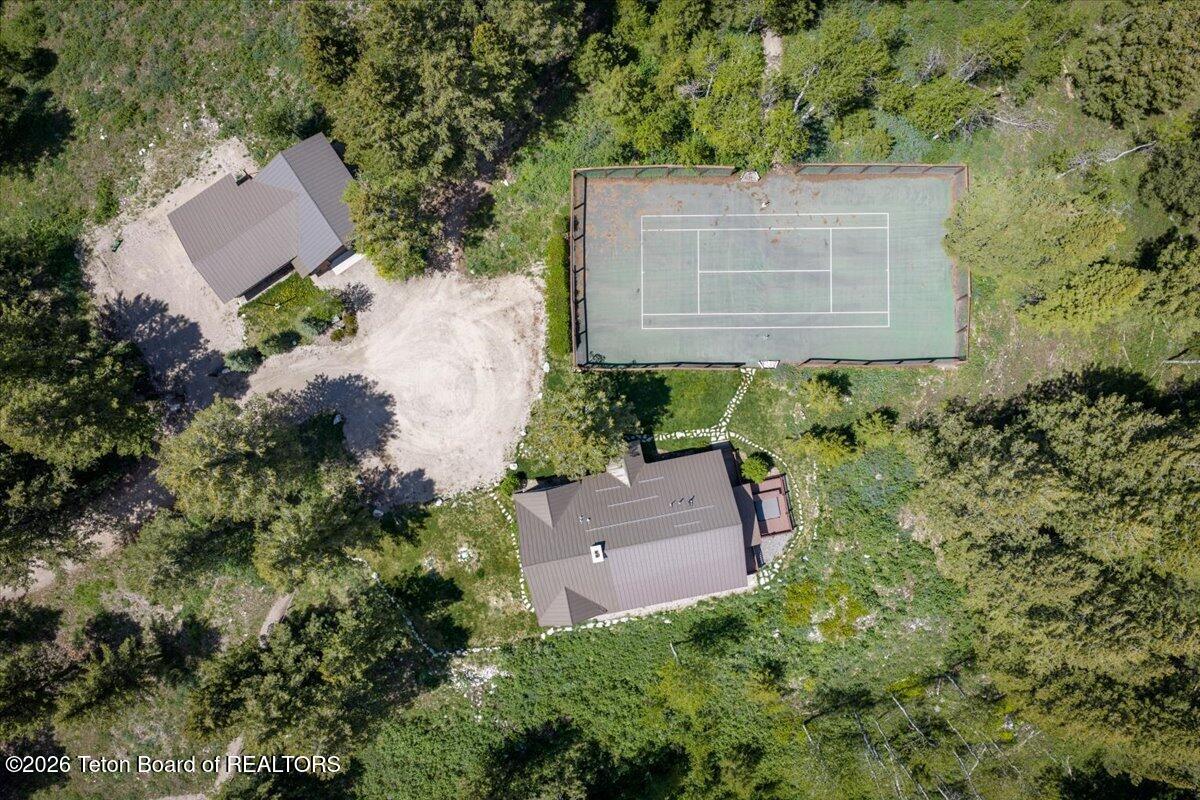 5450 Dry Henderson Road Victor, ID 83455 - Photo 8 of 40 Main Cabin Tennis Court + Garage