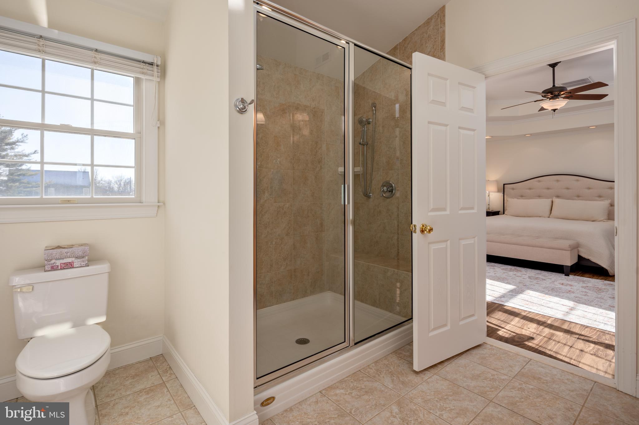 115 Cedar Road Chester, MD 21619 - Photo 33 of 71 a en suite bathroom with a shower a toilet and a sink