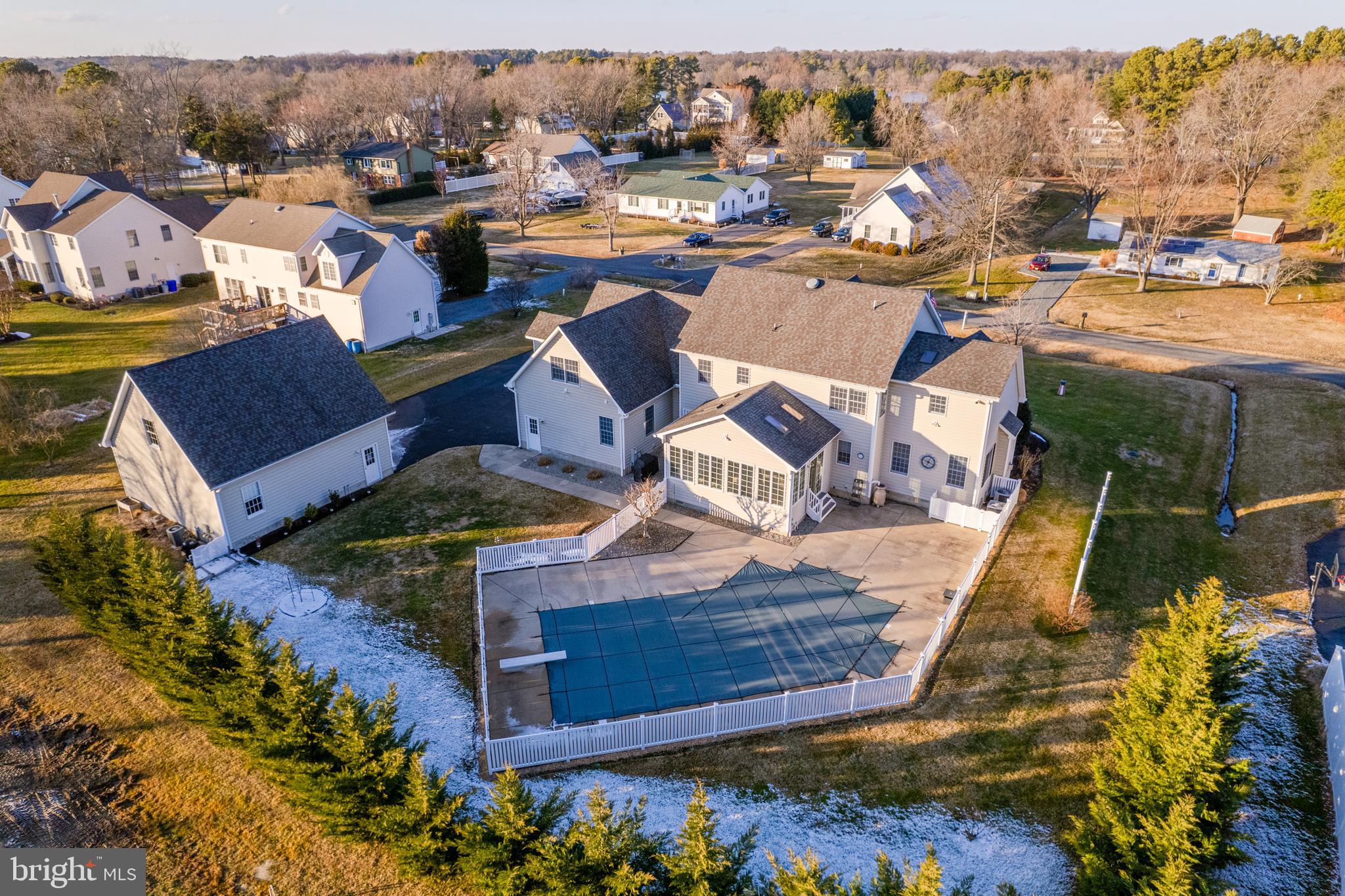115 Cedar Road Chester, MD 21619 - Photo 67 of 71 an aerial view of a house with a yard basket ball court and outdoor seating