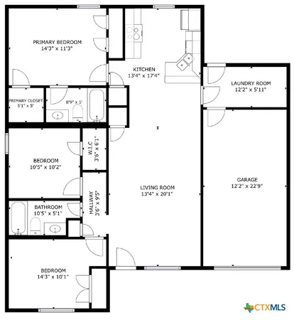 $1,300 | 204 South 34th Street, Unit B, Gatesville, TX 76528