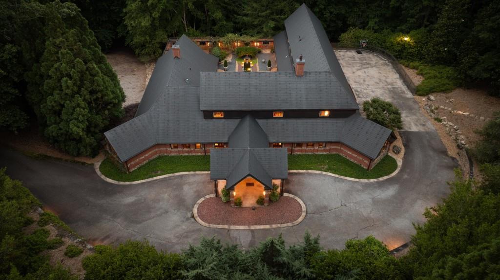 114 Lees Lake Road Fayetteville, GA 30214 - Photo 68 of 69 an aerial view of a house with garden space pool seating area and yard