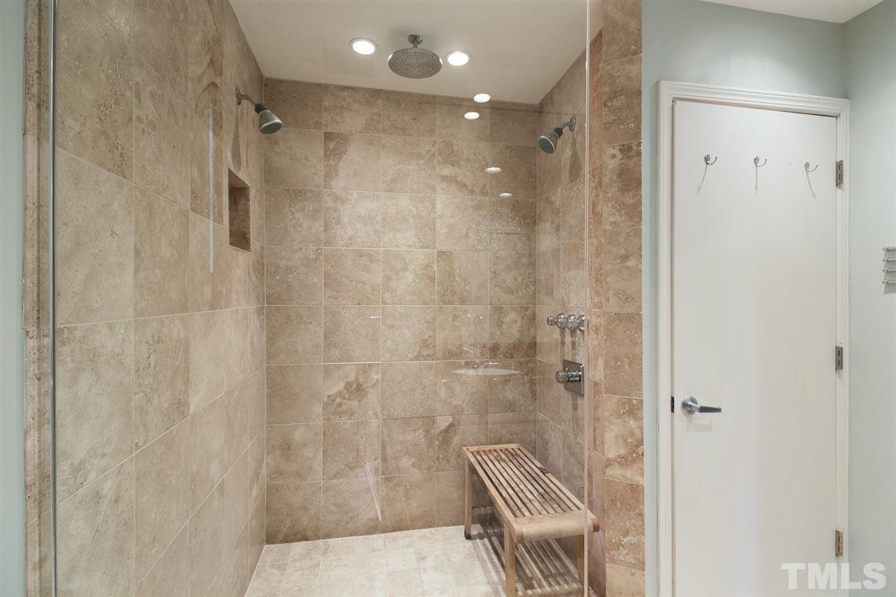 2908 Sandia Drive Raleigh, NC 27607 - Photo 17 of 29 Huge walk-in shower with TRIPLE shower heads!