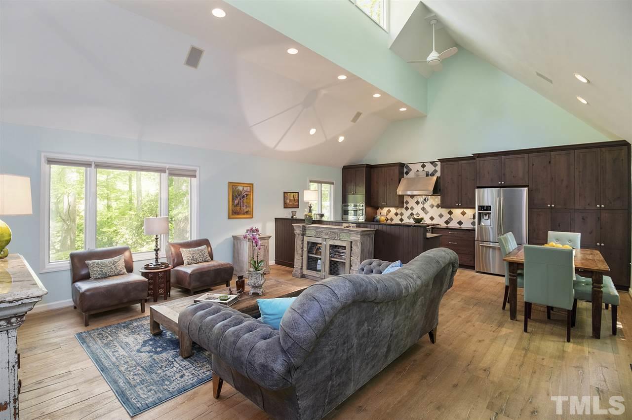 2908 Sandia Drive Raleigh, NC 27607 - Photo 3 of 29 Huge, wide open, light-filled Main living area with soaring ceilings, beautiful space!