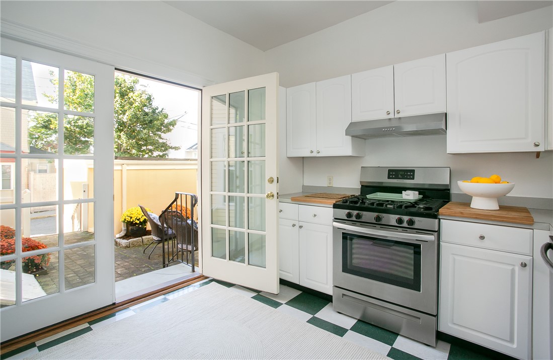 46 Corne Street Newport, RI 02840 - Photo 20 of 36 Kitchen with french doors out to patio