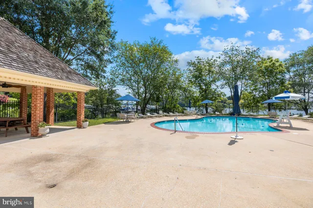 a view of a lake with a city