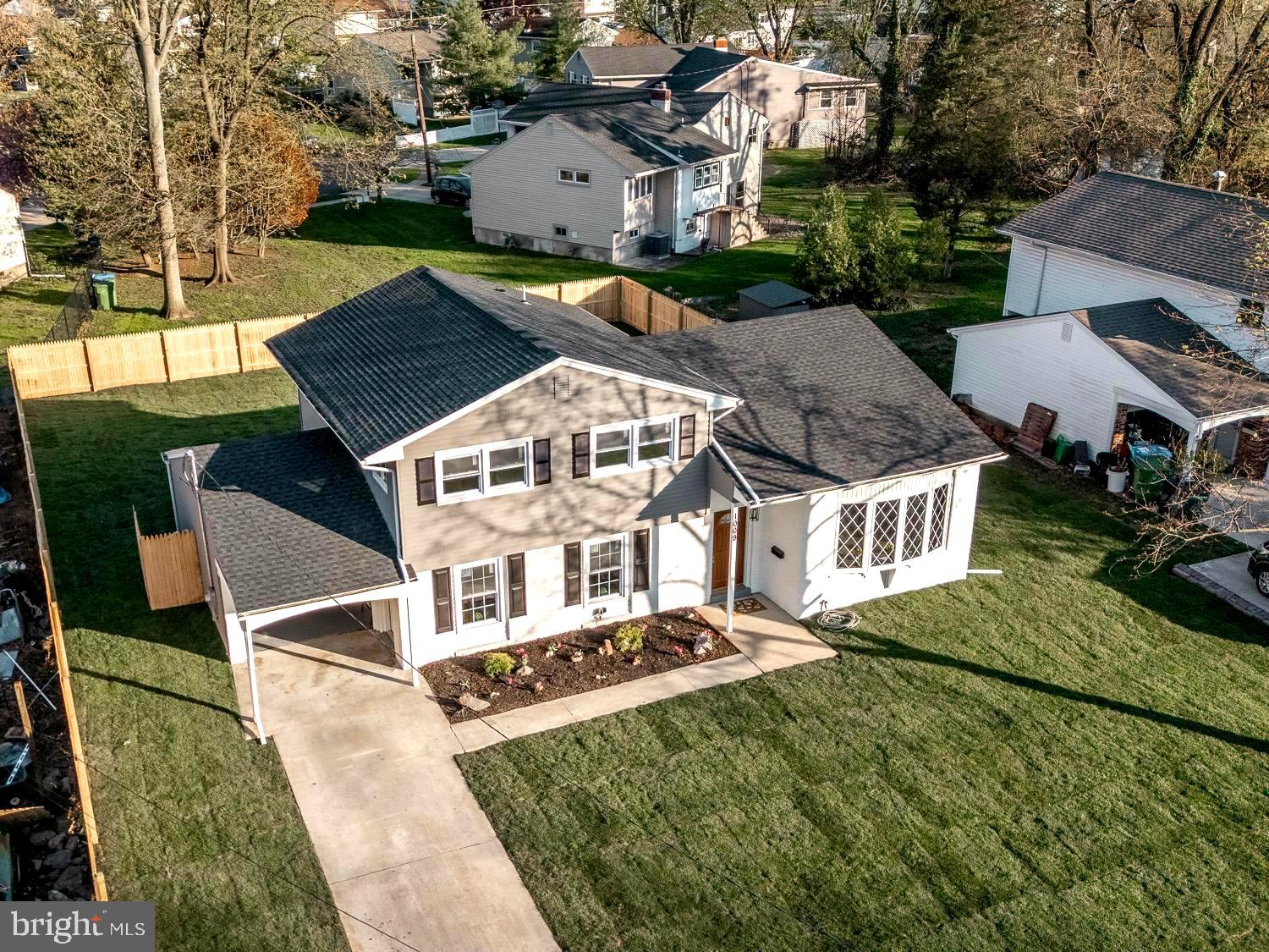 1009 Edgemoor Road Cherry Hill, NJ 08034 - Photo 48 of 49 an aerial view of a house with a yard